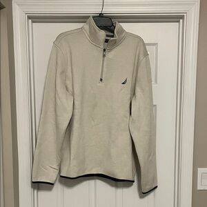 Nautica Men's Beige Zip-Up Sweater